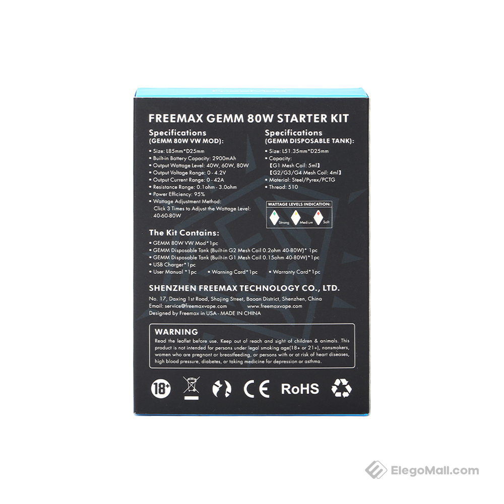 FreeMax GEMM 80W Pen Kit