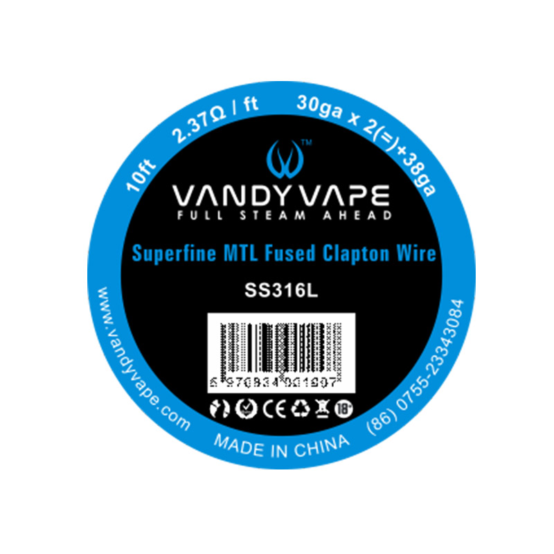 Vandy Vape Superfine MTL Fused Clapton Vape Wires 30GA*2+38GA