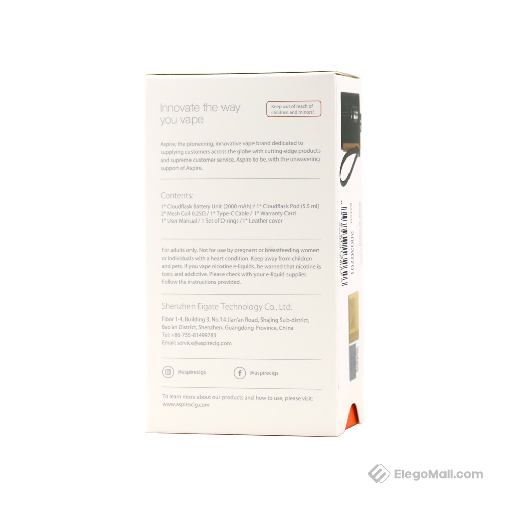 Aspire Cloudflask Pod Kit 2000mAh