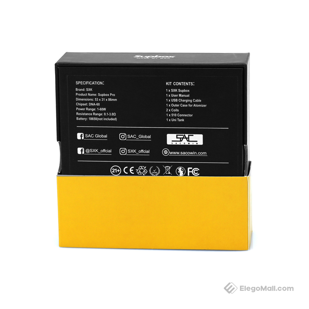 SXK Supbox DNA 60W Box Kit 5ml