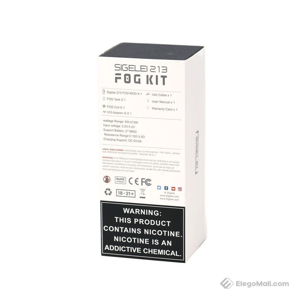 Sigelei 213 Fog Box Kit 5.5ml/2ml