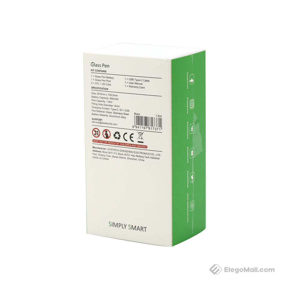 Eleaf Glass Pen Pod Kit 650mAh