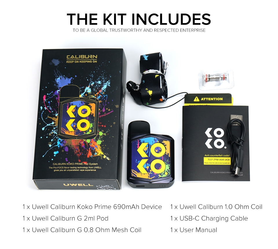 Uwell Caliburn Koko Prime Pod System Kit