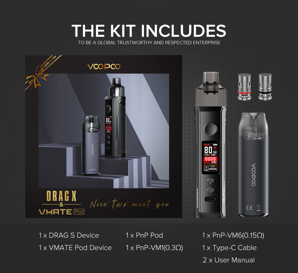 VOOPOO DRAG S+VMATE Pod Kit