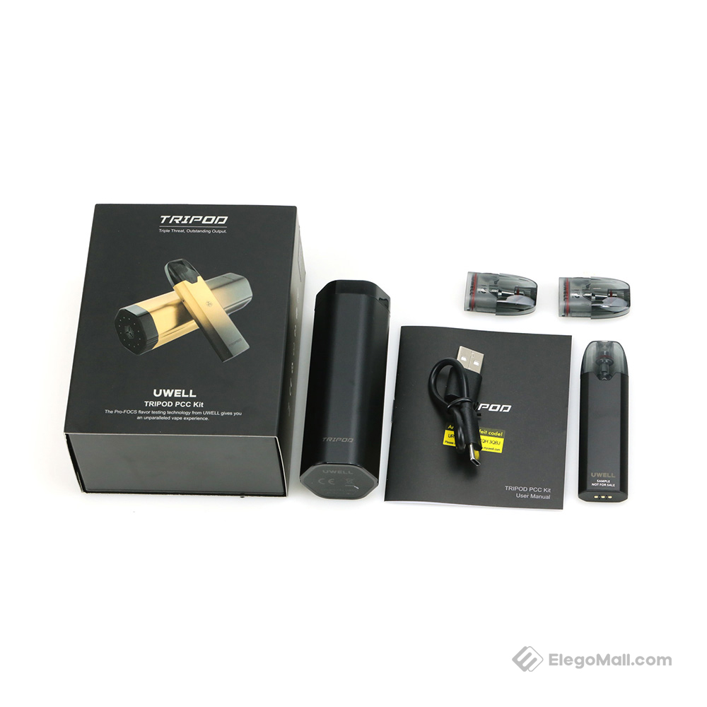 Uwell Tripod PCC Pod Kit 370mAh + 1000mAh