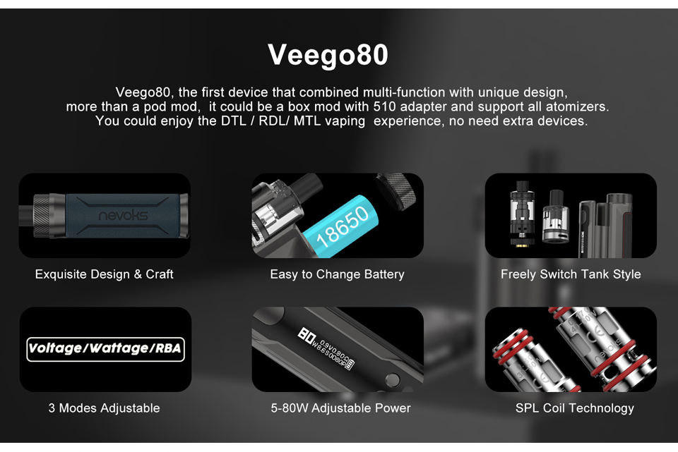 NEVOKS VEEGO80 Pod Kit 2