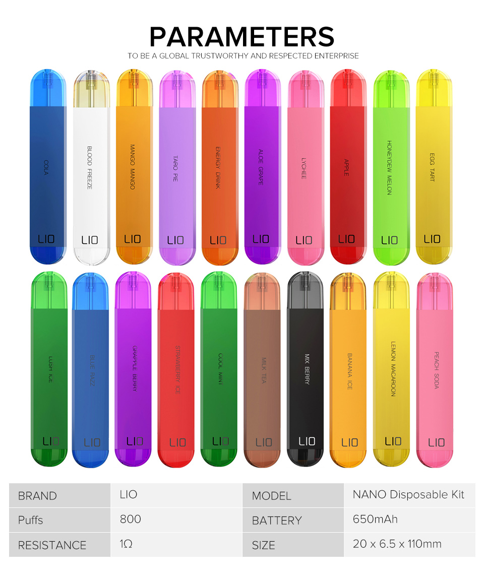 Pasivo Útil Quemar LIO NANO Disposable Kit 650mAh