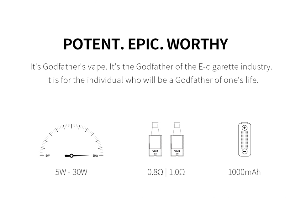 VINS 24K Pod Kit 1000mAh