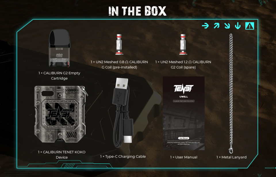 Uwell CALIBURN TENET KOKO package list