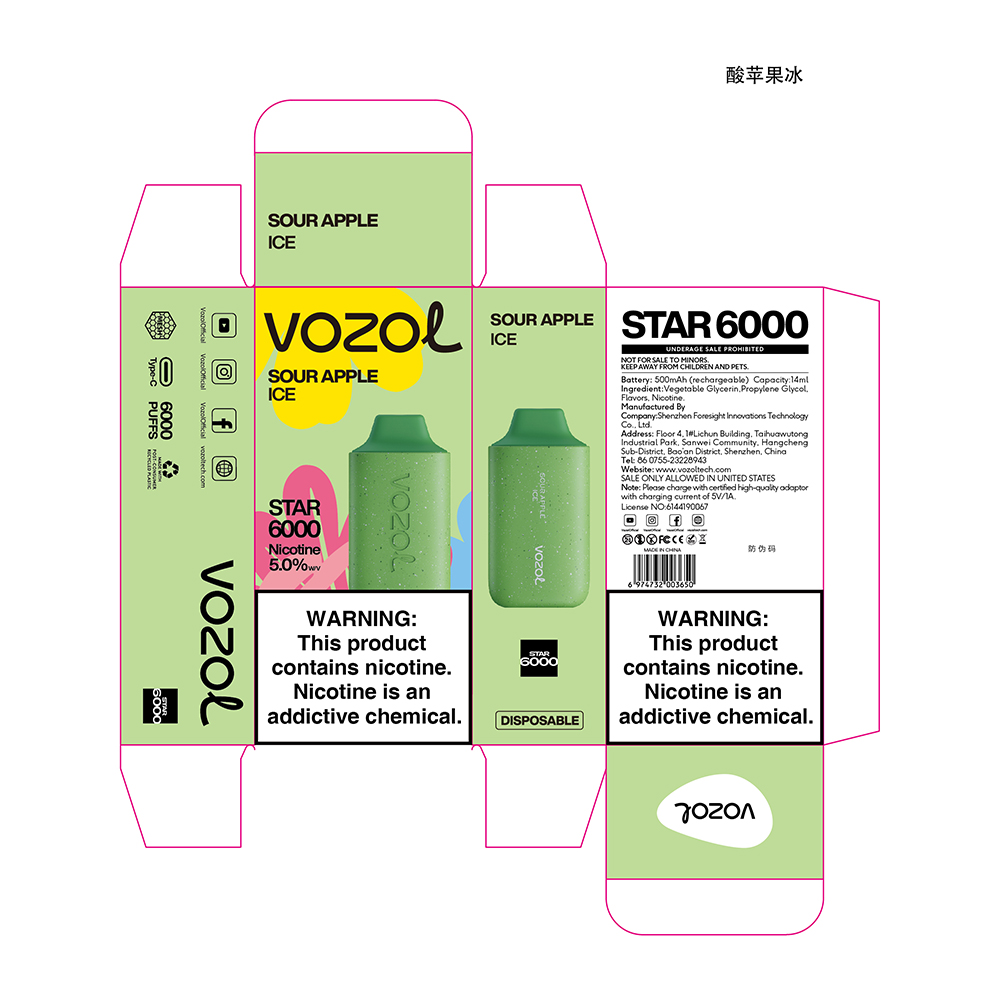 VOZOL STAR 6000 Disposable Kit 500mAh