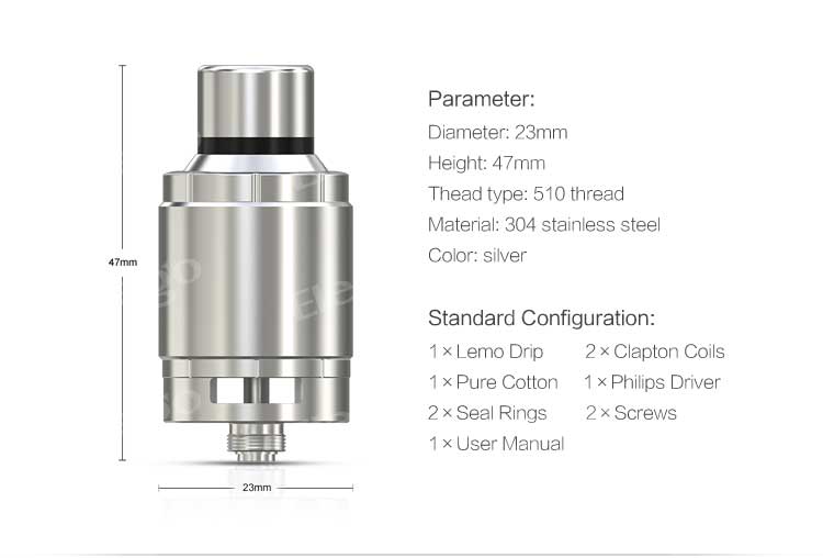 Eleaf Lemo Drip RDA Tank Eleaf Lemo Drip RDA Tank