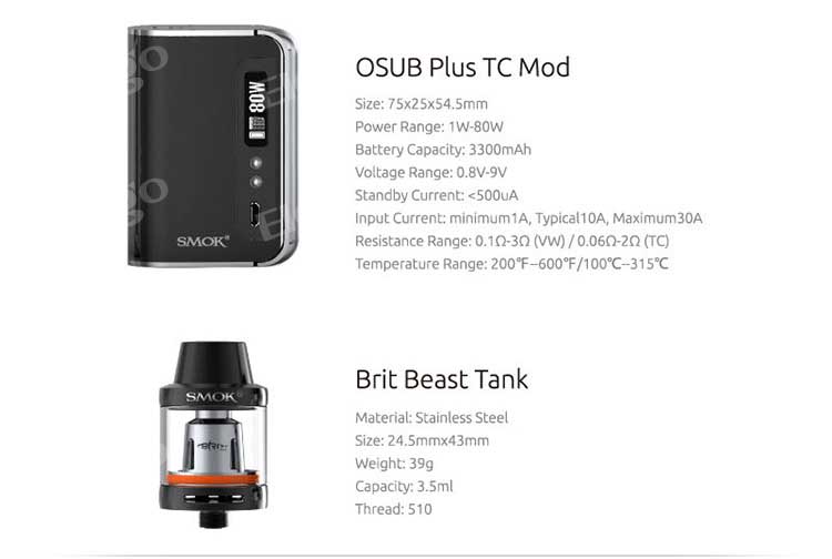 Smok OSUB 80W TC Plus Starter Kit