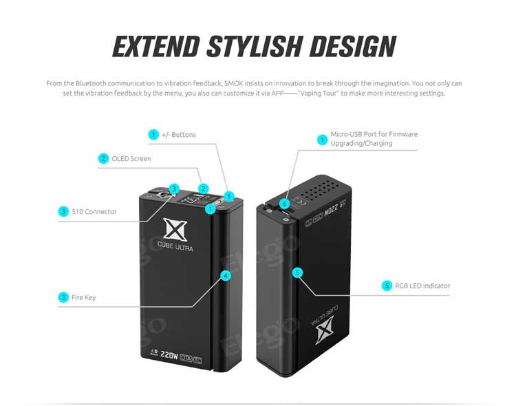 Smok XCUBE Ultra Bluetooth 150W TC Mod