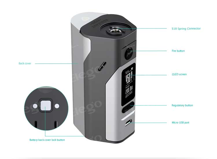 Wismec Reuleaux RX2/3 TC Mod Wismec Reuleaux RX2/3 TC Mod