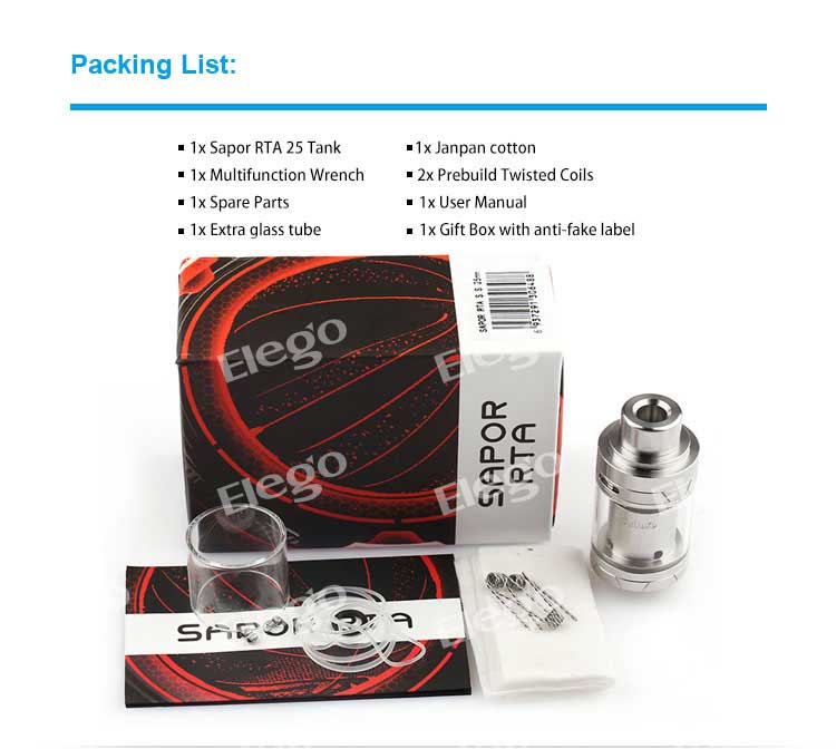 Wotofo Sapor 25 RTA Atomizer