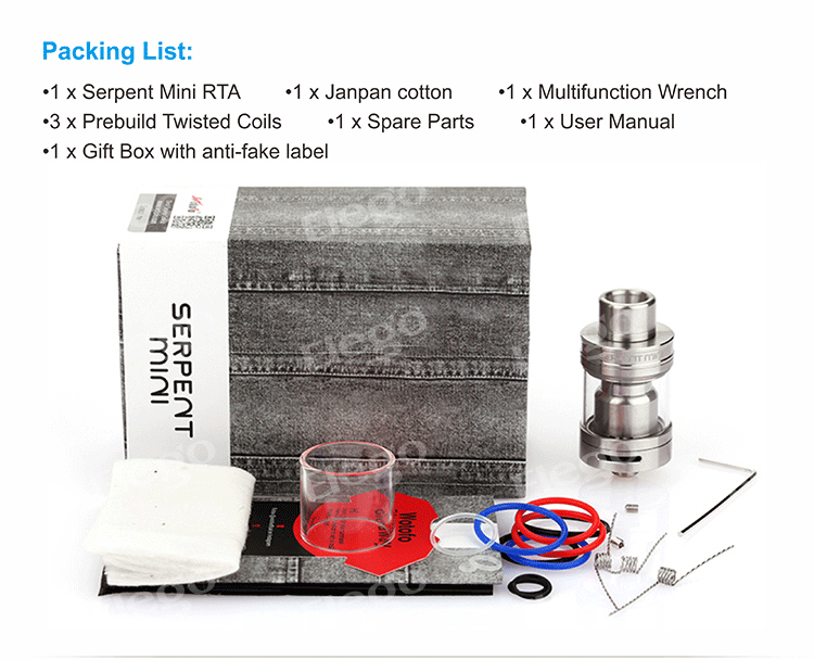 Wotofo Serpent Mini RTA Rebuildable Atomizer 