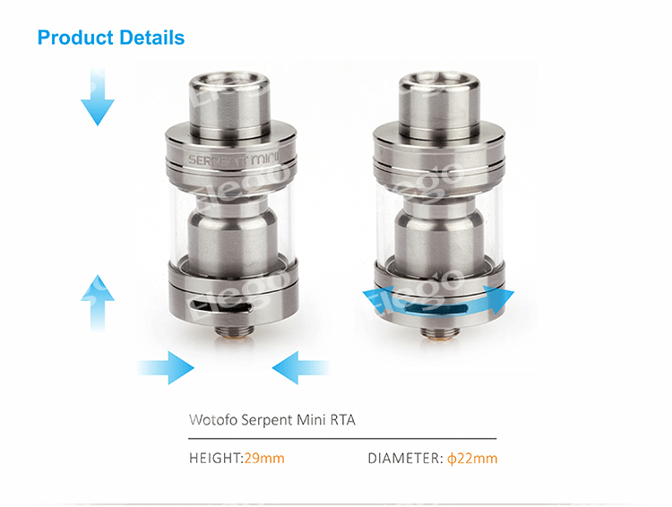 Wotofo Serpent Mini RTA Rebuildable Atomizer 