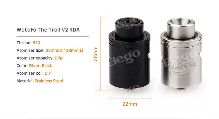 Wotofo The Troll V2 RDA Atomizer Wotofo The Troll V2 RDA Atomizer