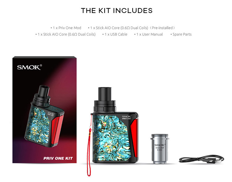 SMOK Priv One Kit Packing List