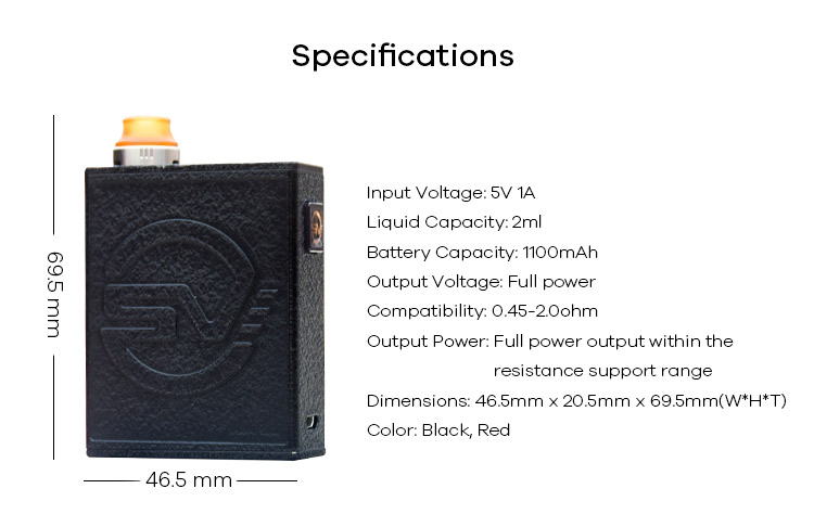 SMOKJOY SV AIO Kit, Parameter