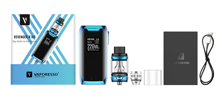 Vaporesso Revenger X Kit with NRG Tank, packing list
