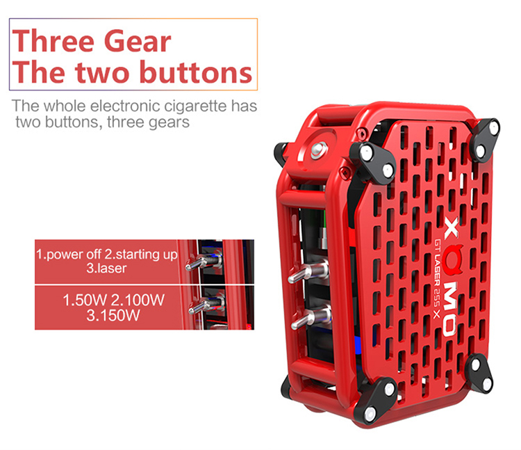 XOMO GT Laser 255X Box Mod, Operation