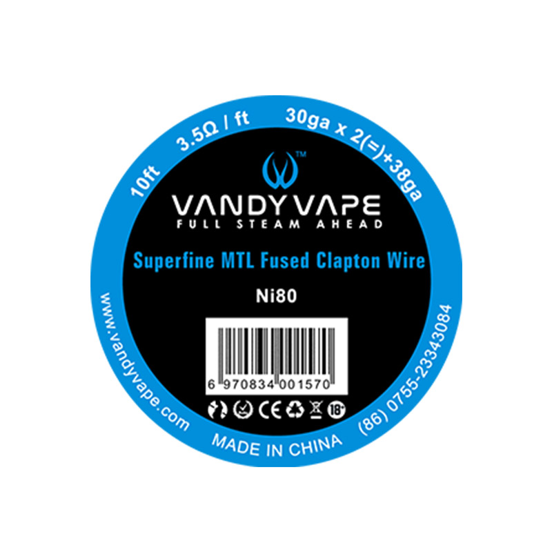 Vandyvape Superfine MTL Fused Clapton Vape Wires 30GA*2+38GA