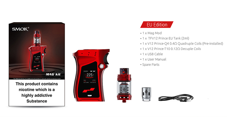 SMOK Mag 225W TC Kit with TFV12 Prince Tank Left-Handed Edition