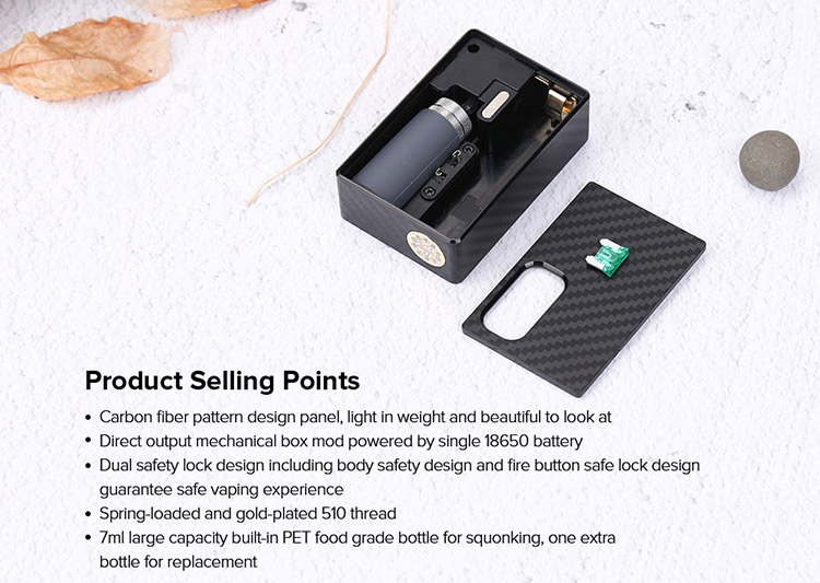 Wotofo Nudge Squonk Mech Mod, Main Feature