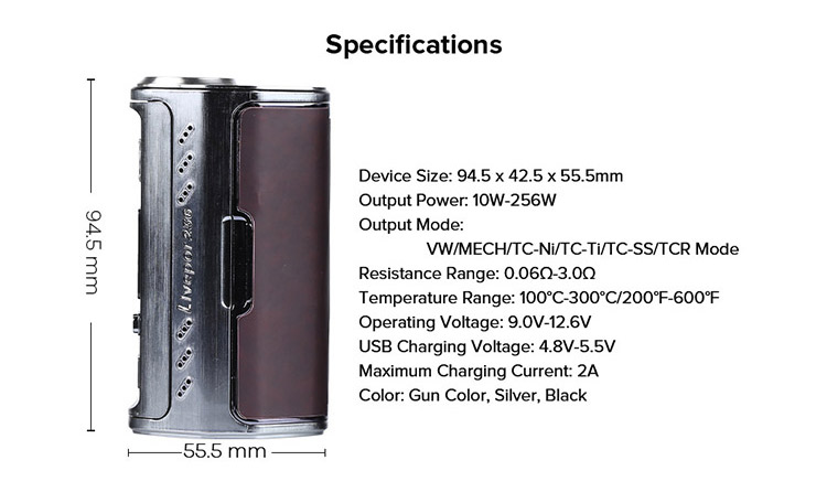Yosta Livepor 256 Box Mod Parameter