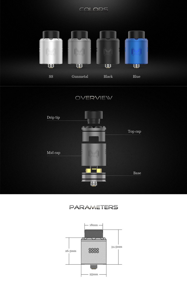 Digiflavor Mesh Pro BF RDA Parameter