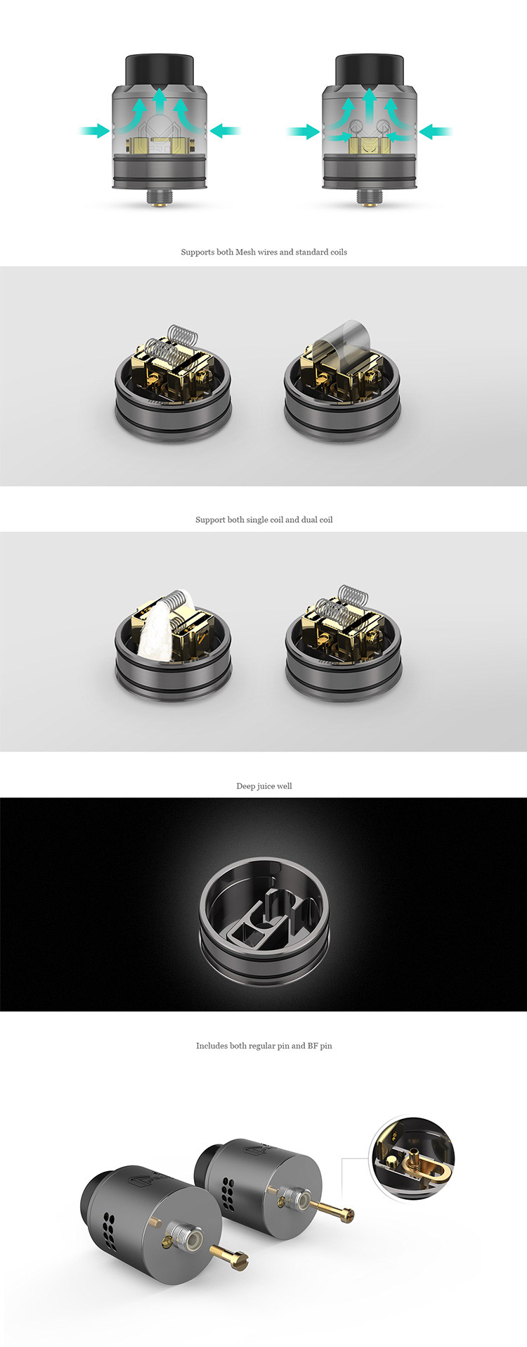 Digiflavor Mesh Pro BF RDA Main Feature
