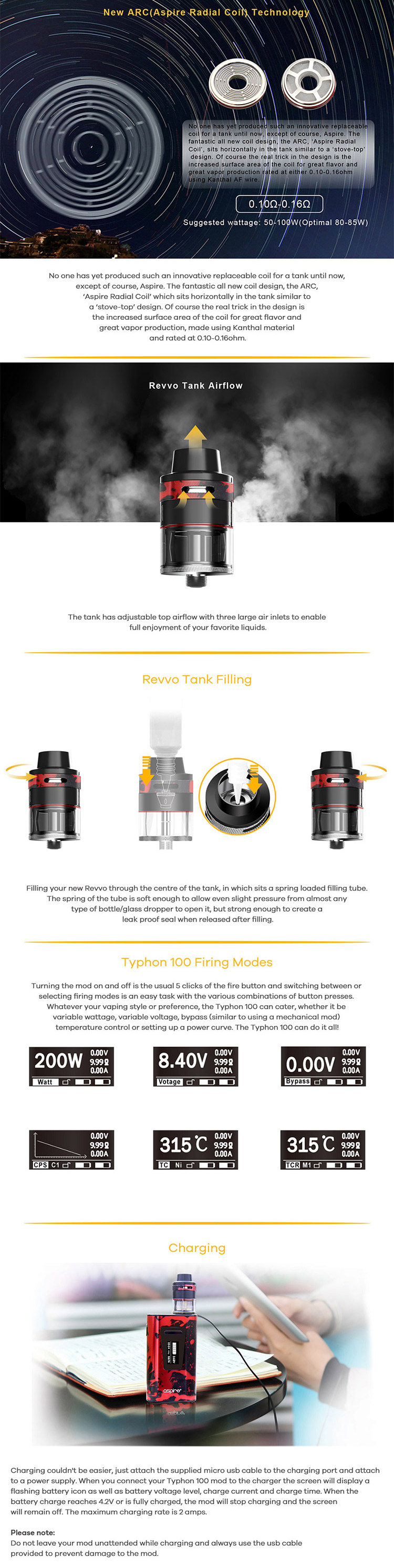 Aspire Typhon Revvo 100W Box Kit Main Feature Aspire Typhon Revvo 100W Box Kit Main Feature