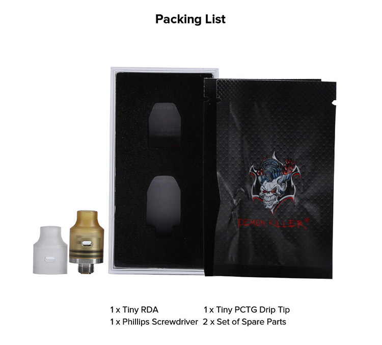 Demon Killer Tiny RDA Packing List