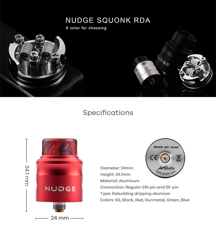 Wotofo Nudge 24 RDA Parameter Wotofo Nudge 24 RDA Parameter