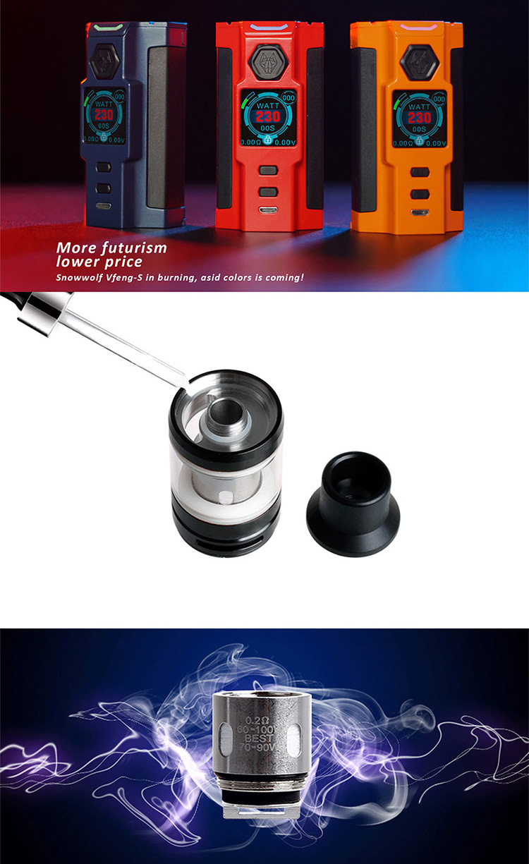 SnowWolf Vfeng-S 230W Kit Feature