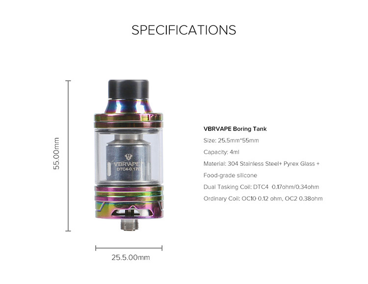 VBRVAPE Boring Tank Parameter VBRVAPE Boring Tank Parameter