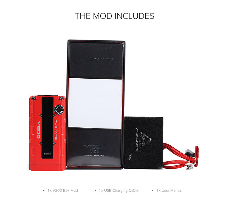 Augvape V200 Box MOD Packing List Augvape V200 Box MOD Packing List
