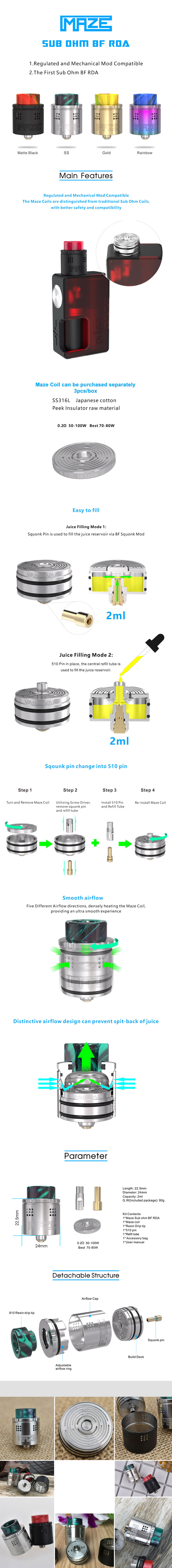 Vandy Vape MAZE SUB OHM BF 24 RDA