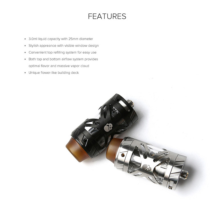Teslacigs UFO RTA Tank Feature Teslacigs UFO RTA Tank Feature
