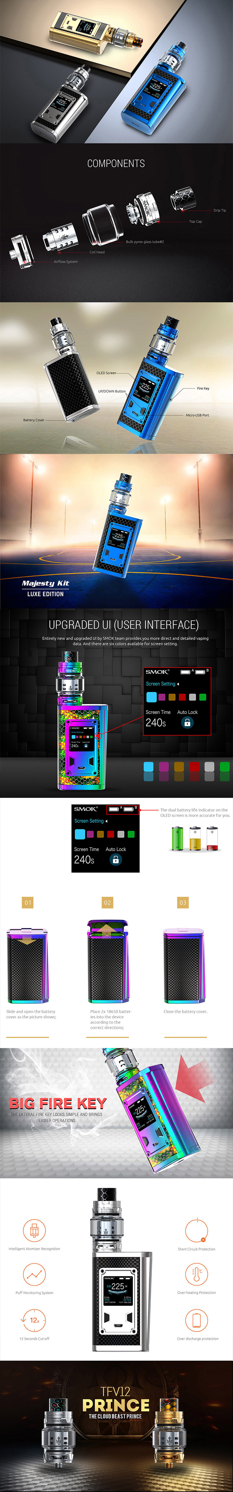 SMOK Majesty 230W TC Kit Feature