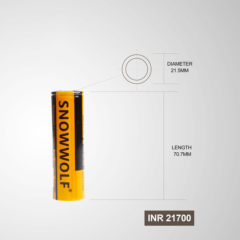 SnowWolf 21700 Lithium Battery 3750mah (Order Separately) (2pcs/pack)
