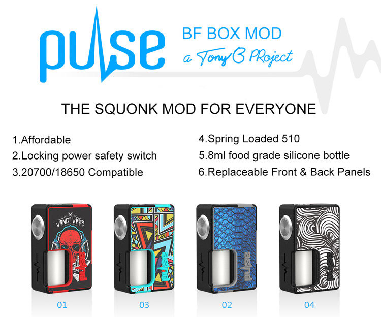 Vandy Vape Pulse BF Squonker Mod Color