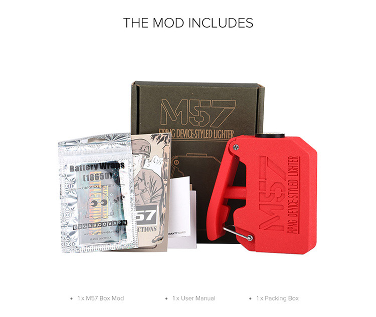 Pilot Vape M57 18650 Mechanical Mod Packing List Pilot Vape M57 18650 Mechanical Mod Packing List