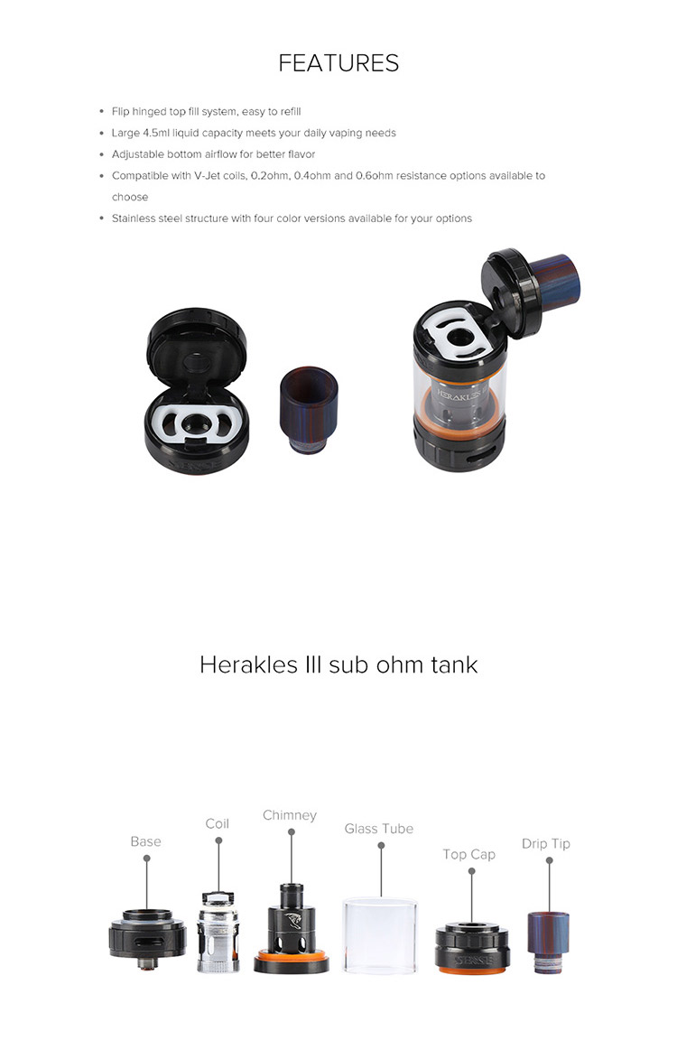 Sense Herakles 3 Sub Ohm Tank Feature
