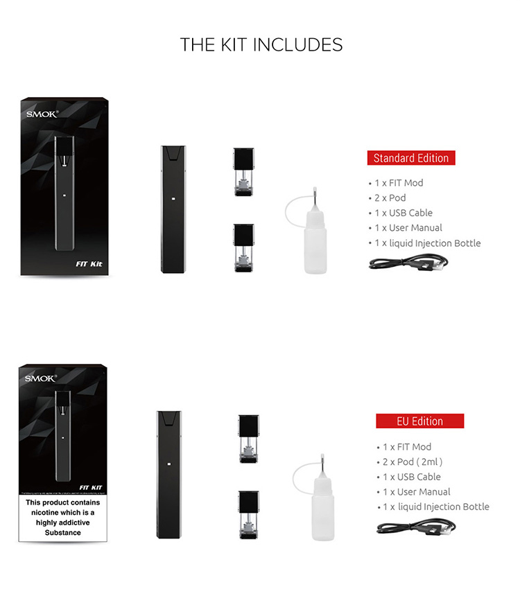 Smok Fit Kit Packing List