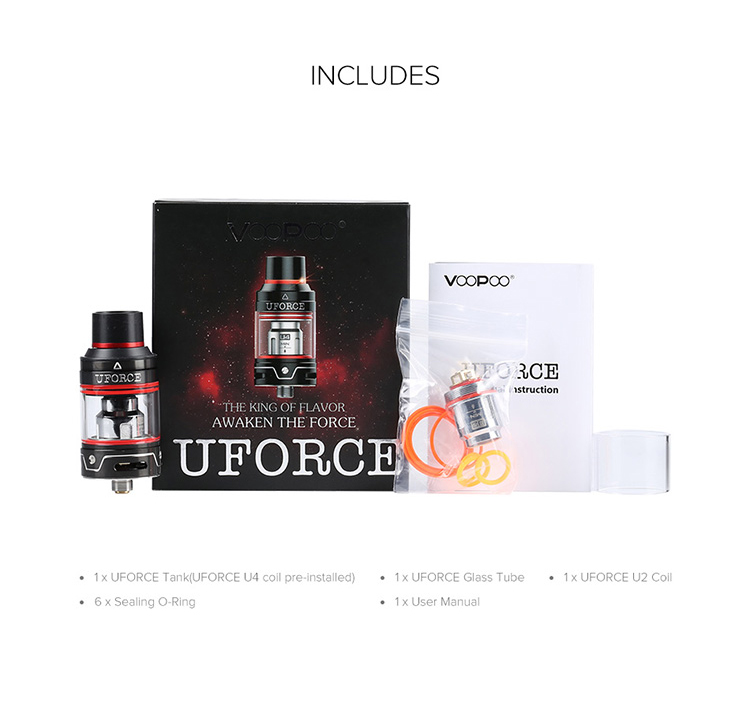 VooPoo UFORCE Tank Packing List