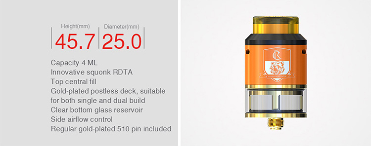 IJOY Combo Squonk RDTA Parameter IJOY Combo Squonk RDTA Parameter
