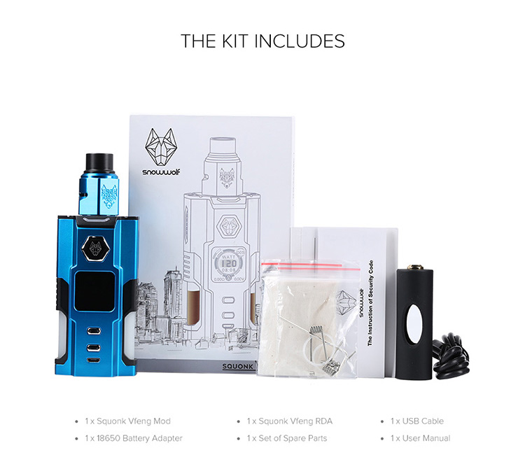Snowwolf Squonk Vfeng Kit Packing List Snowwolf Squonk Vfeng Kit Packing List