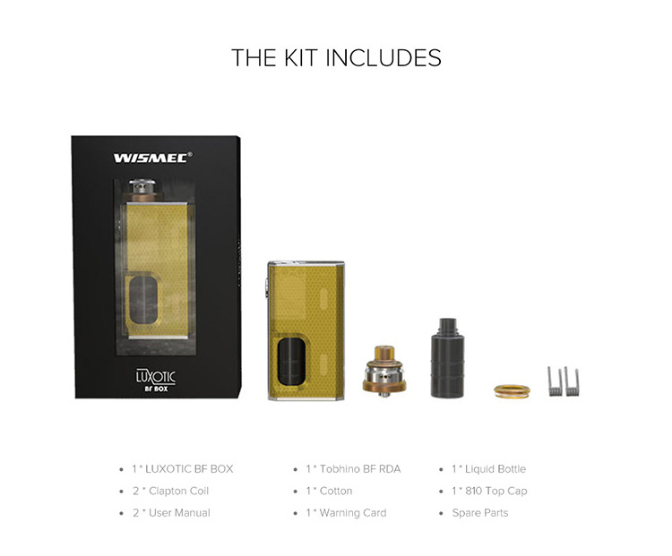 Wismec LUXOTIC BF BOX Packing List Wismec LUXOTIC BF BOX Packing List